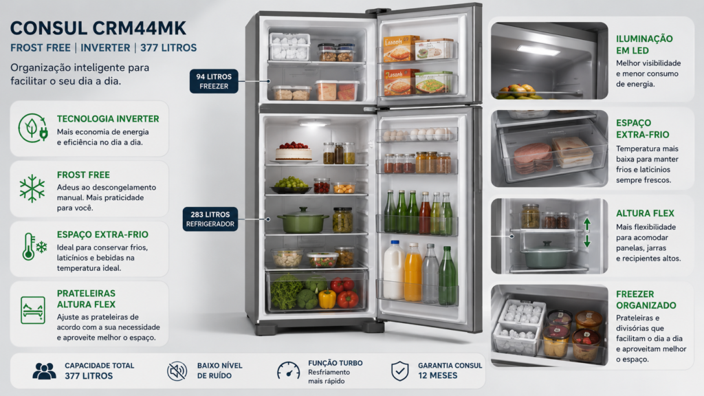 Geladeira Consul CRM44MK é Boa? Review Completo e Comparativo com a CRM44MB (2026) 3 ChatGPT Image 17 de jul. de 2026 13 48 36