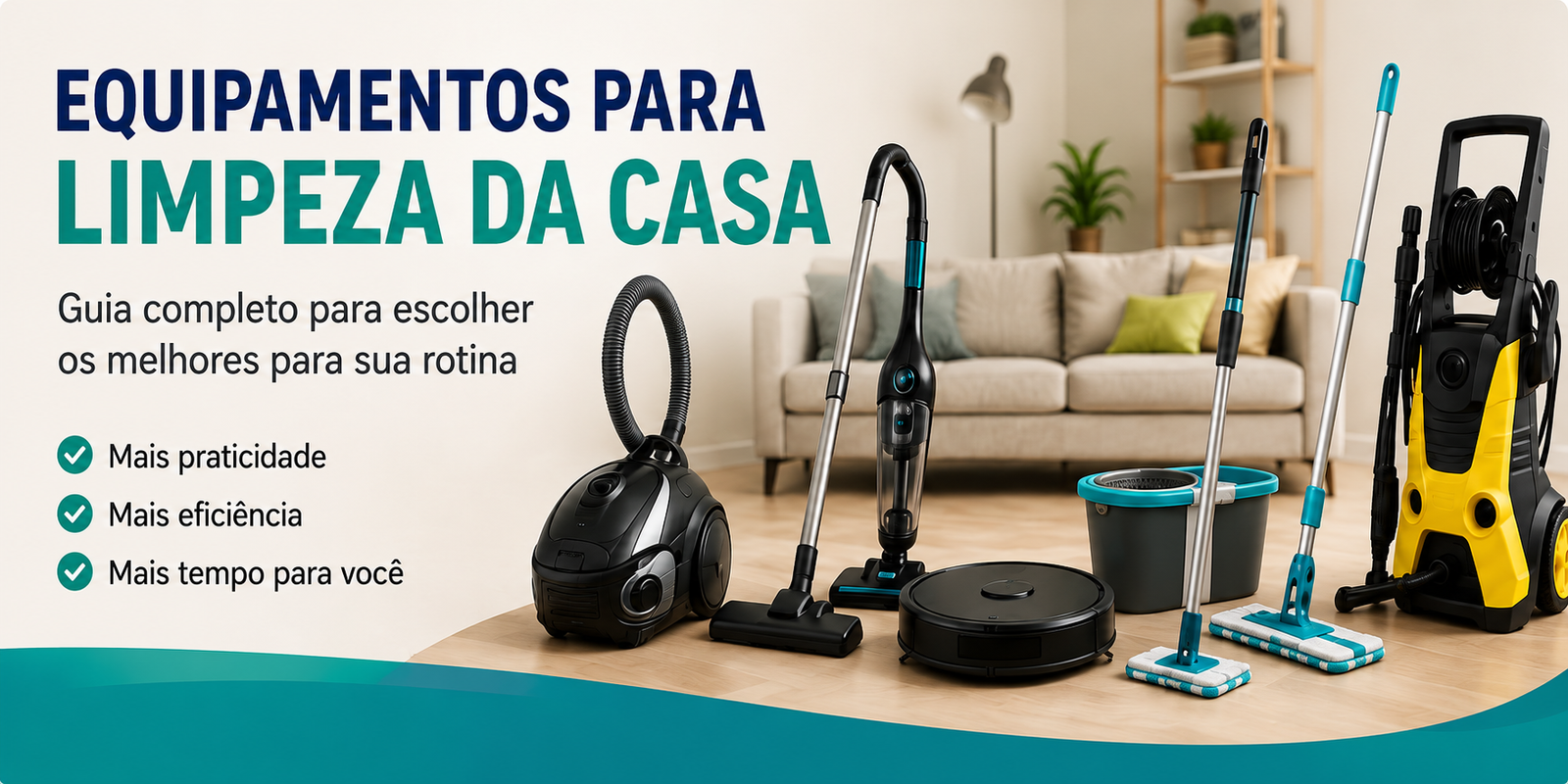 equipamentos para limpeza da casa