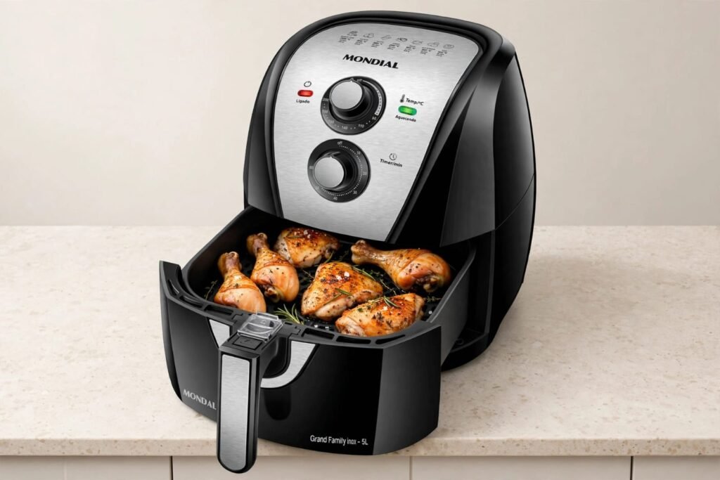 Frango assado na Air Fryer Mondial AFN-50-BI
