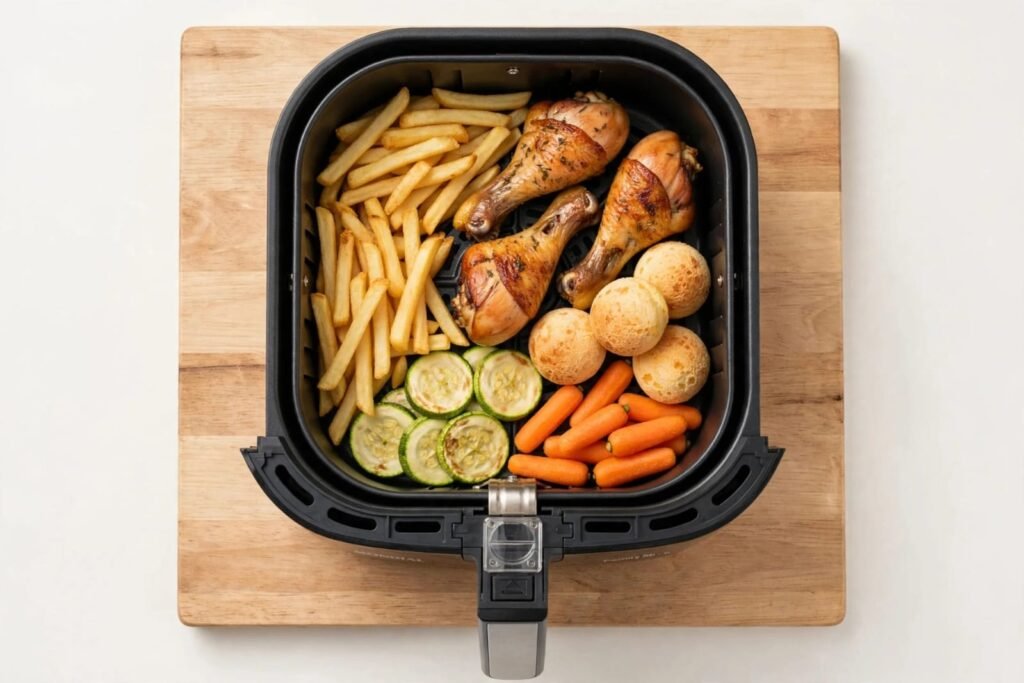 Alimentos preparados na Air Fryer Mondial AFN-50-BI
