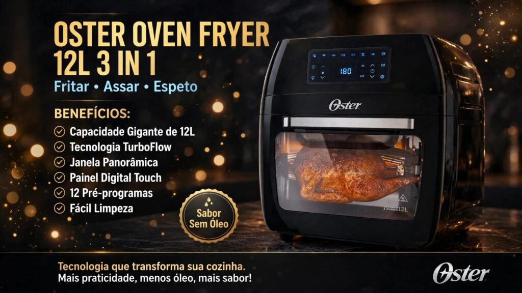 Oster Oven Fryer 12L 3 em 1