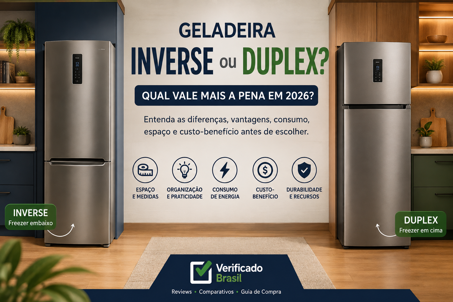 geladeira inverse ou duplex