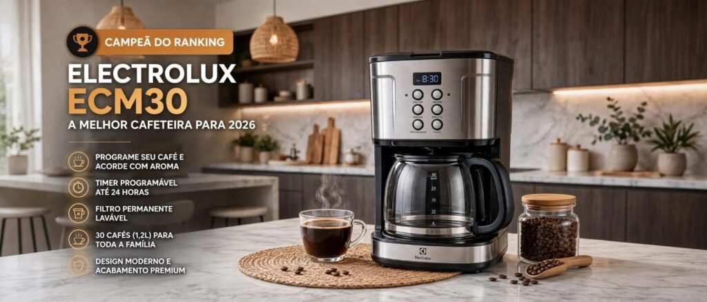 As 7 Melhores Cafeteiras para Comprar em 2026 (Guia Completo) 2 cafeteira electrolux ECM30