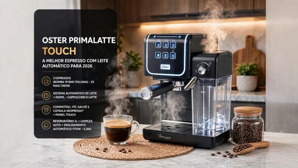 As 7 Melhores Cafeteiras para Comprar em 2026 (Guia Completo) 4 oster primalatte touch