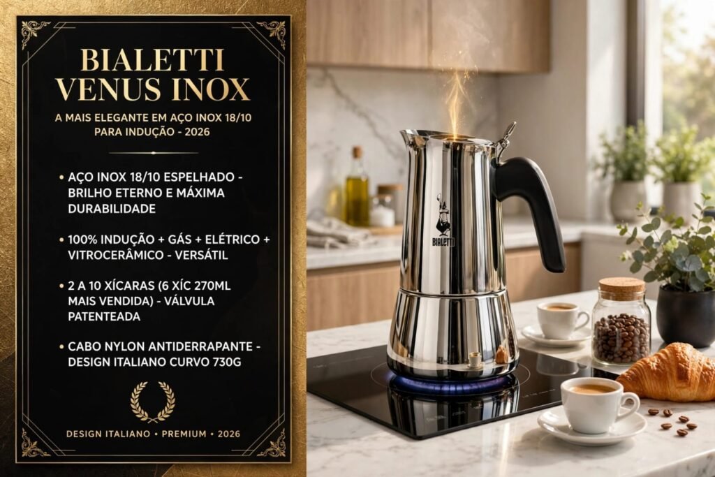 As 7 Melhores Cafeteiras para Comprar em 2026 (Guia Completo) 8 bialetti venus